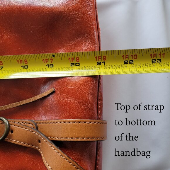 HYPE Genuine Leather Large Brown Glazed Tassel Shoulder Bag - NWT - Picture 14 of 15